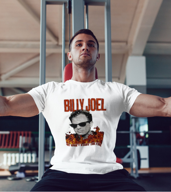 Billy Joel We Didn't Start The Fire Flames And Sunglasses T-Shirt