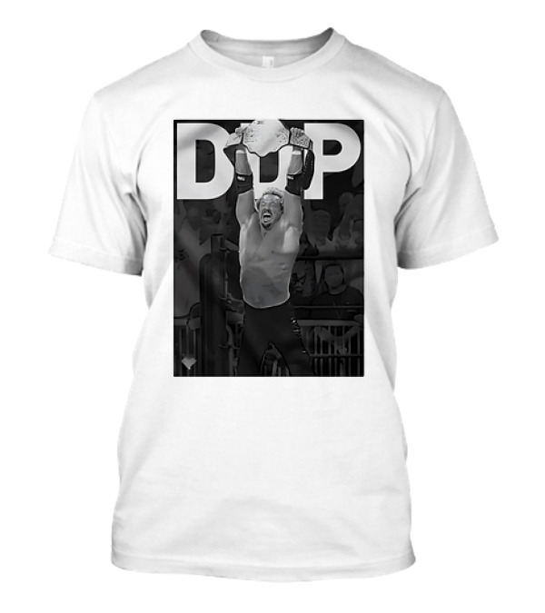 DDP Diamond Dallas Page Holding Championship Belt Celebratory Image T-Shirt