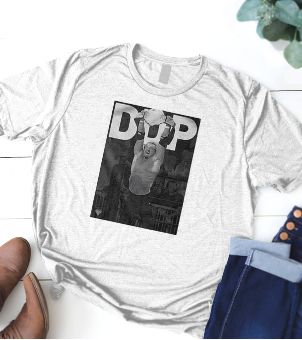 DDP Diamond Dallas Page Holding Championship Belt Celebratory Image T-Shirt