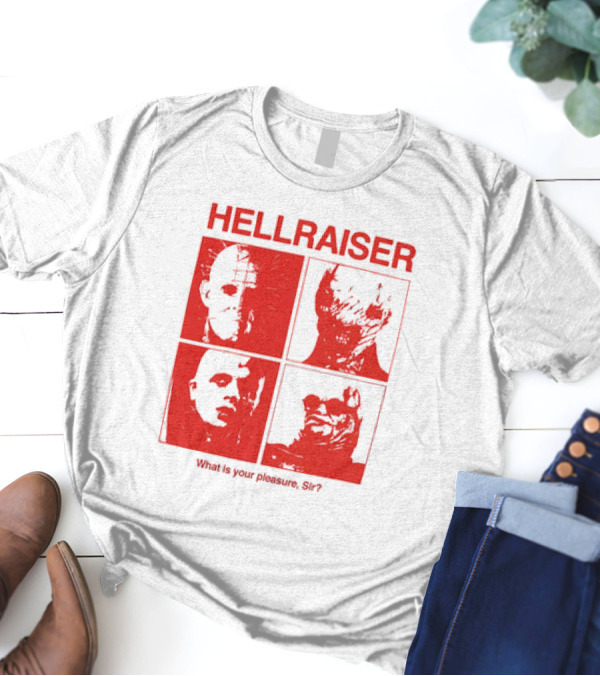 Hellraiser What Is Your Pleasure Sir Iconic Horror Faces Red T-Shirt