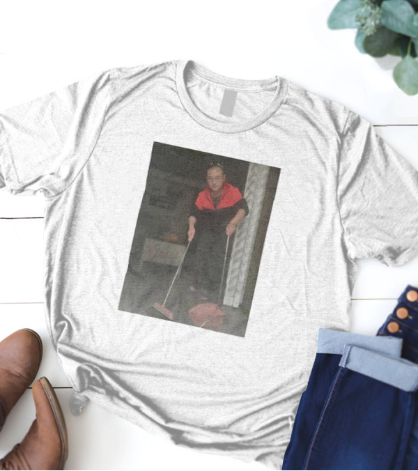 Hygiene Guy Cleaning With Broom And Dustpan Indoors T-Shirt