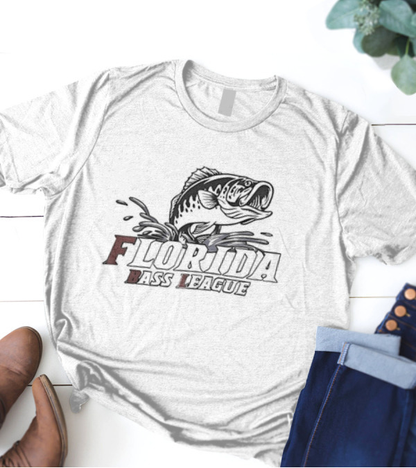 Florida Bass League Splashing Fish T-Shirt
