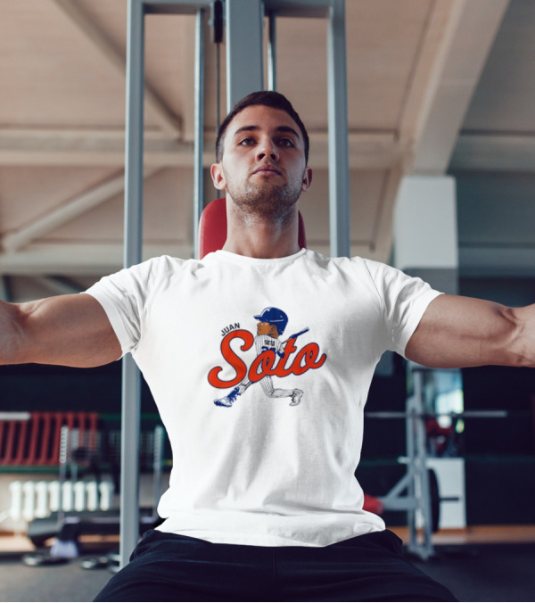 Juan Soto NYC MLBPA Licensed Queens Caricature T-Shirt