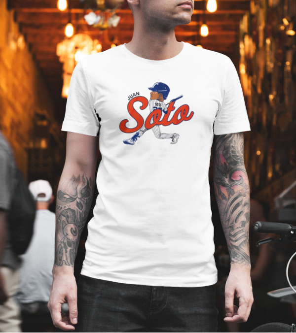 Juan Soto NYC MLBPA Licensed Queens Caricature T-Shirt