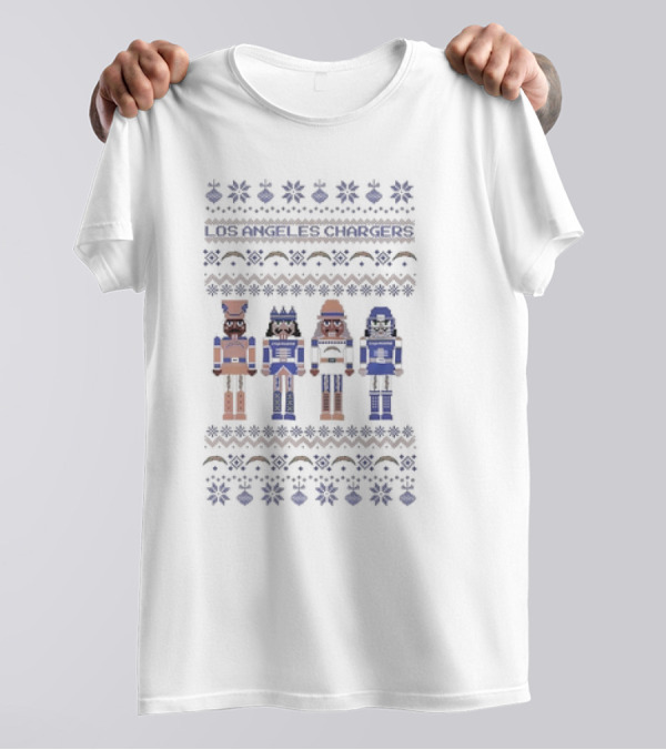 Los Angeles Chargers Ugly Christmas Sweater Nutcracker T-Shirt