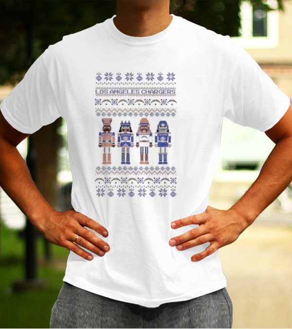 Los Angeles Chargers Ugly Christmas Sweater Nutcracker T-Shirt