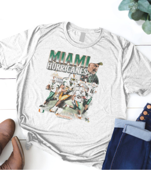 Miami Hurricanes 2001 National Champions Football Team Players And Coach T-Shirt