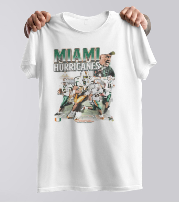 Miami Hurricanes 2001 National Champions Football Team Players And Coach T-Shirt