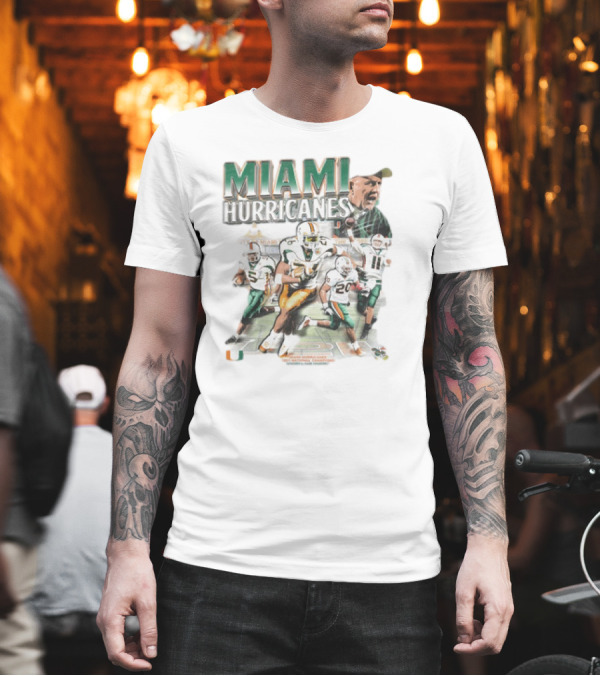Miami Hurricanes 2001 National Champions Football Team Players And Coach T-Shirt
