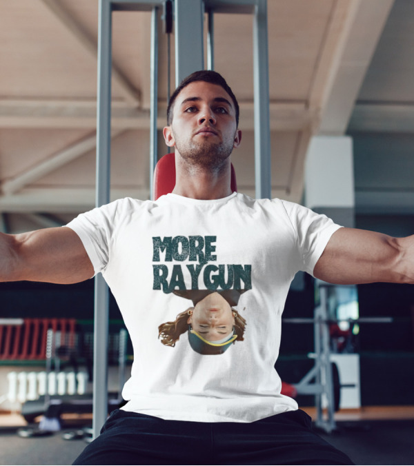 More Raygun Upside Down Headphone T-Shirt