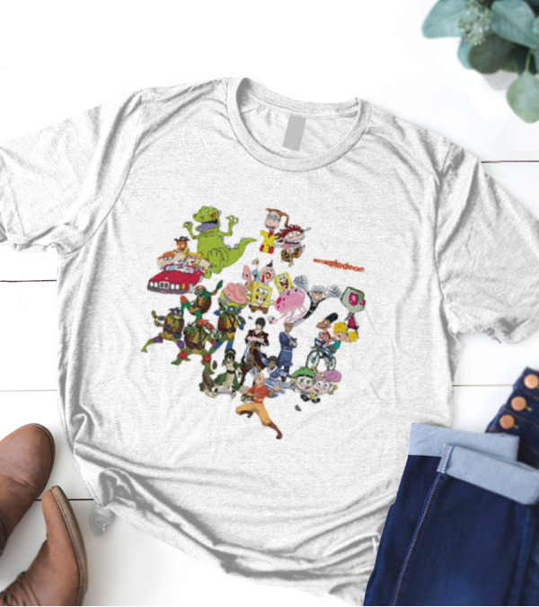 Nickelodeon San Diego Comic Con 2024 Characters TMNT SpongeBob Avatar Rugrats Fairly OddParents T-Shirt