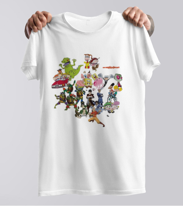 Nickelodeon San Diego Comic Con 2024 Characters TMNT SpongeBob Avatar Rugrats Fairly OddParents T-Shirt