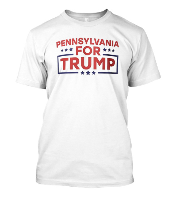 Pennsylvania For Trump Political Support Stars Bold Typography T-Shirt