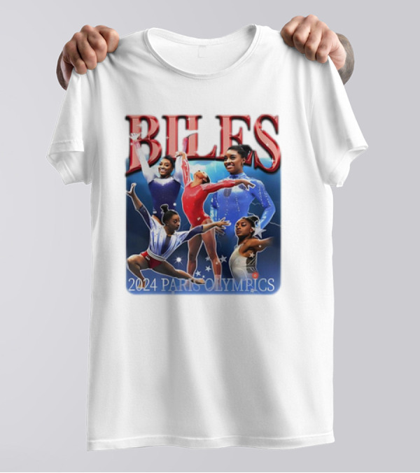 Biles 2024 Paris Olympics Gymnastics Champion T-Shirt