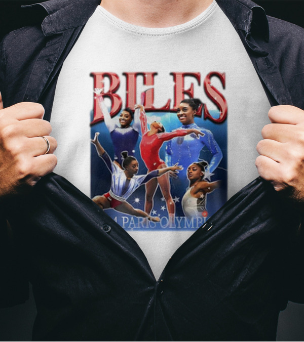 Biles 2024 Paris Olympics Gymnastics Champion T-Shirt