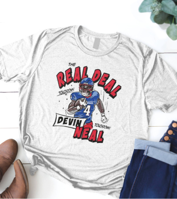 The Real Deal Devin Neal Kansas Touchdown Jayhawks T-Shirt