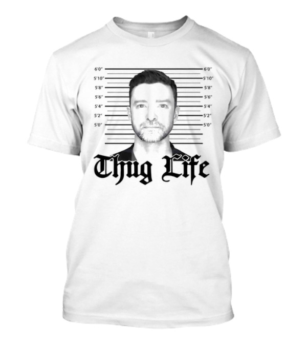 Thug Life Mugshot Parody Justin Timberlake T-Shirt