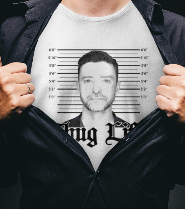 Thug Life Mugshot Parody Justin Timberlake T-Shirt