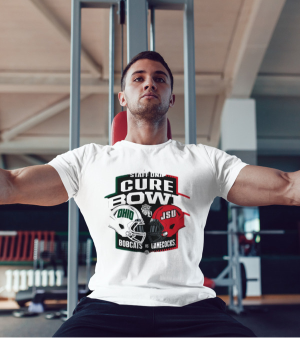 Ohio Bobcats Vs Jacksonville State Gamecocks Staff DNA Cure Bowl 2024 Football T-Shirt