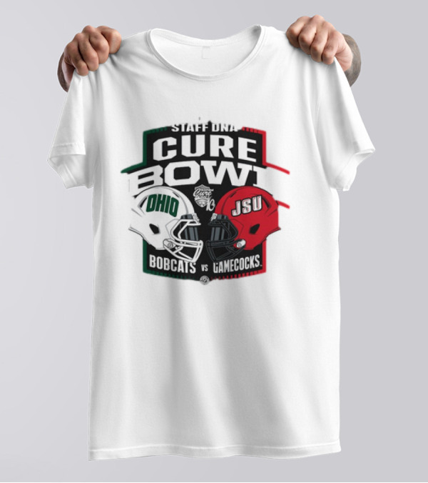 Ohio Bobcats Vs Jacksonville State Gamecocks Staff DNA Cure Bowl 2024 Football T-Shirt