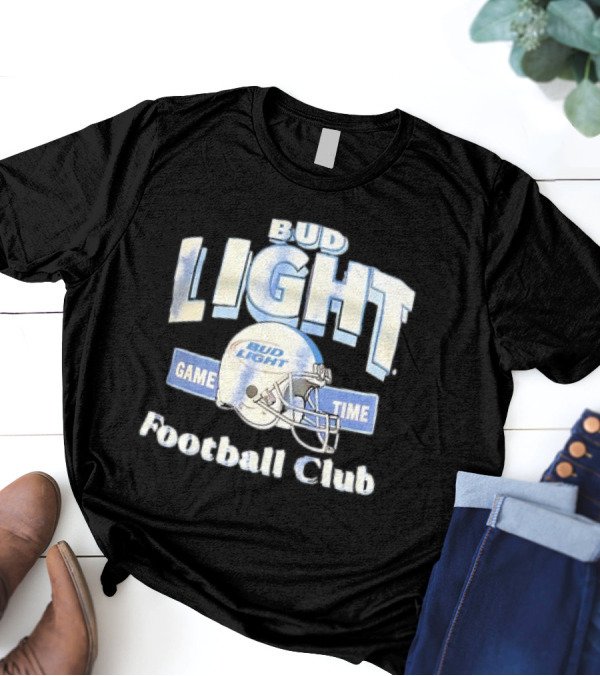 Bud Light Game Time Football Club Helmet T-Shirt