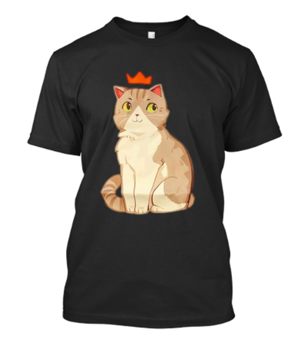 Good Times Cat With Orange Crown T-Shirt