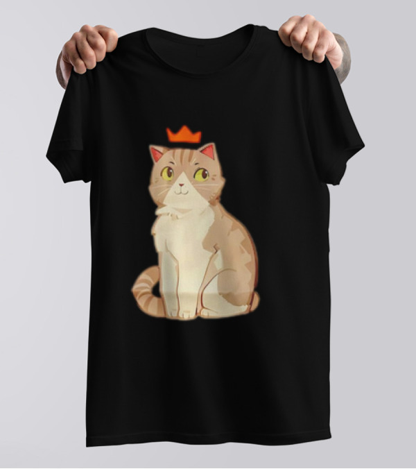 Good Times Cat With Orange Crown T-Shirt