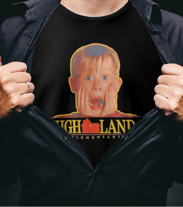 Kevin McCallister Home Alone Highlands Elementary Scream Face T-Shirt