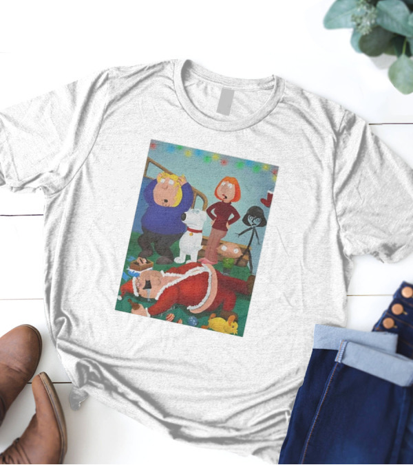 Family Guy Christmas Doozy Comics Chaos Scene T-Shirt