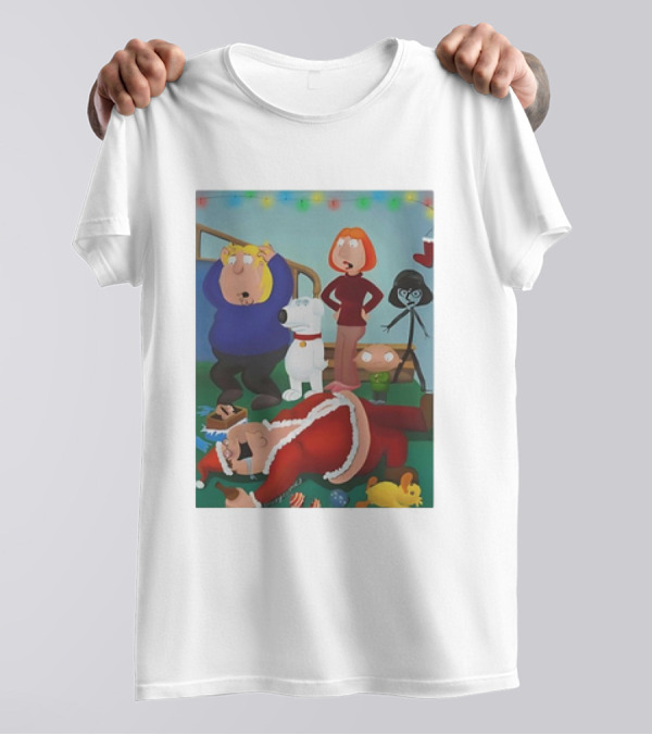 Family Guy Christmas Doozy Comics Chaos Scene T-Shirt