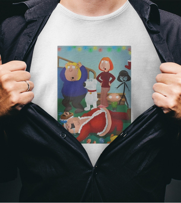 Family Guy Christmas Doozy Comics Chaos Scene T-Shirt