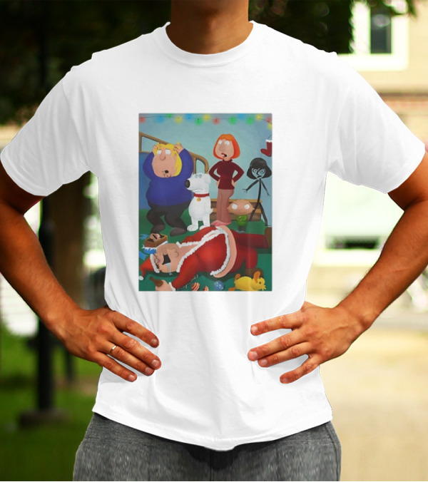Family Guy Christmas Doozy Comics Chaos Scene T-Shirt