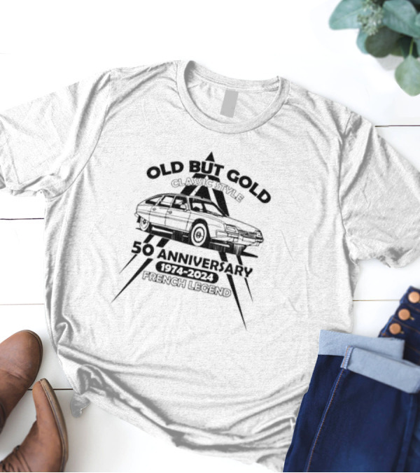Old But Gold Classic Style 50th Anniversary 1974-2024 French Legend T-Shirt