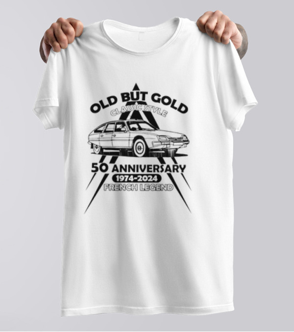 Old But Gold Classic Style 50th Anniversary 1974-2024 French Legend T-Shirt