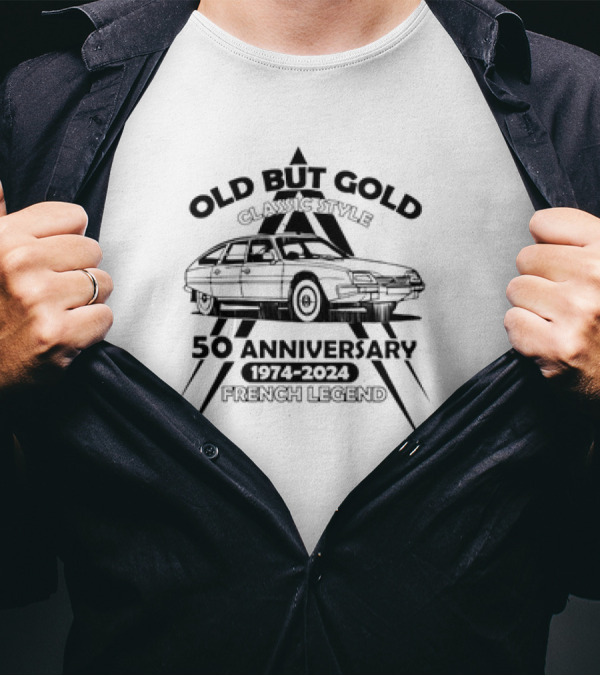 Old But Gold Classic Style 50th Anniversary 1974-2024 French Legend T-Shirt
