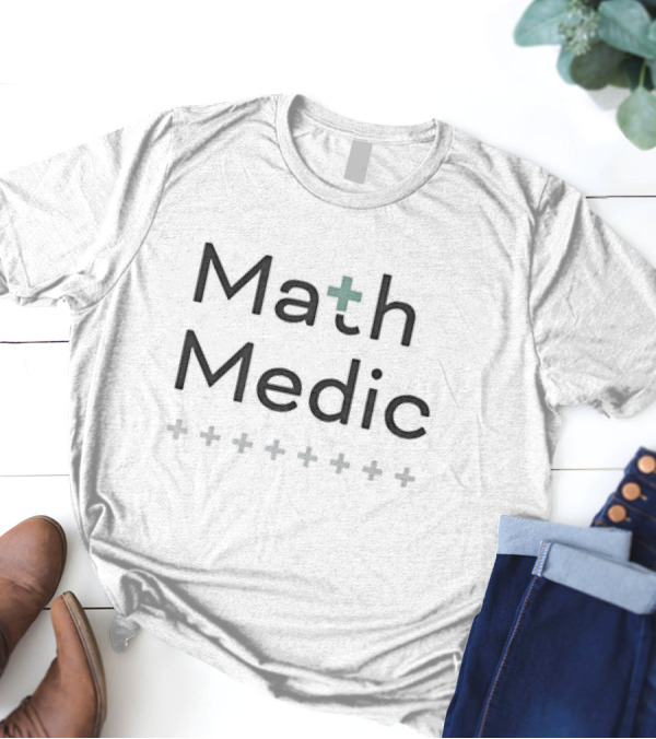 Math Medic Plus Symbol Repeated T-Shirt