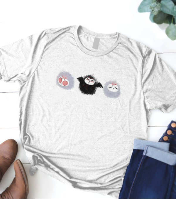 Mini Stolas Cute Fluffy Creatures Trio T-Shirt