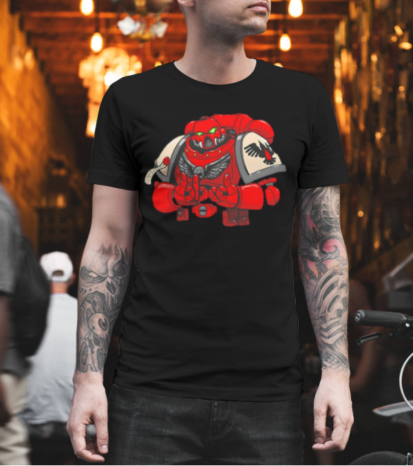 Be Positive Thieving Magpie Knight Space Marine Winged Armor T-Shirt