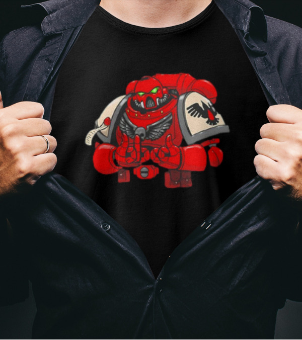 Be Positive Thieving Magpie Knight Space Marine Winged Armor T-Shirt