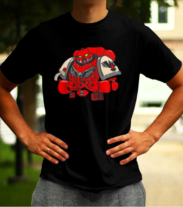 Be Positive Thieving Magpie Knight Space Marine Winged Armor T-Shirt