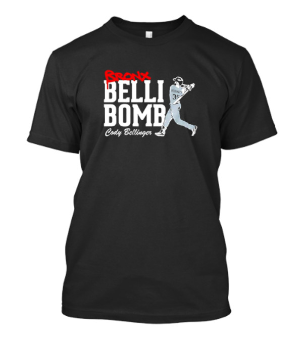 Cody Bellinger Bronx Belli-Bomb MLBPA Branding T-Shirt