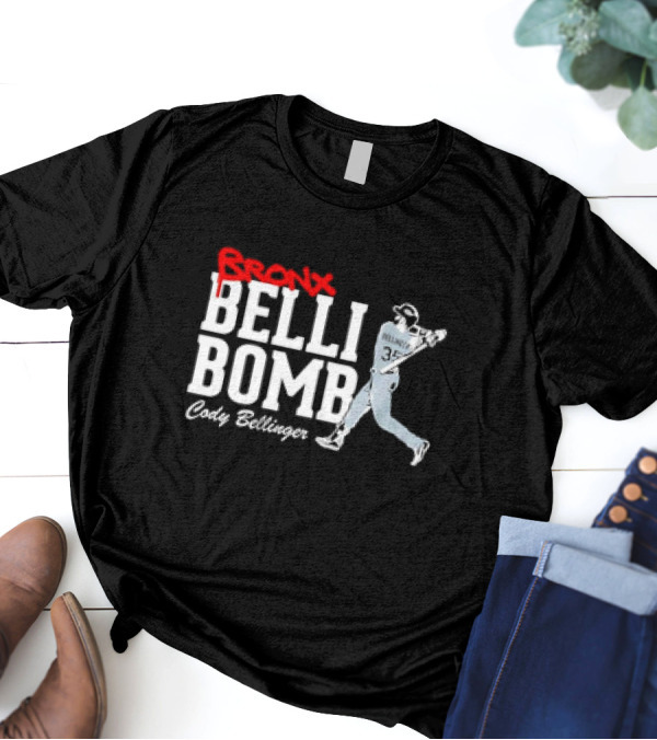 Cody Bellinger Bronx Belli-Bomb MLBPA Branding T-Shirt