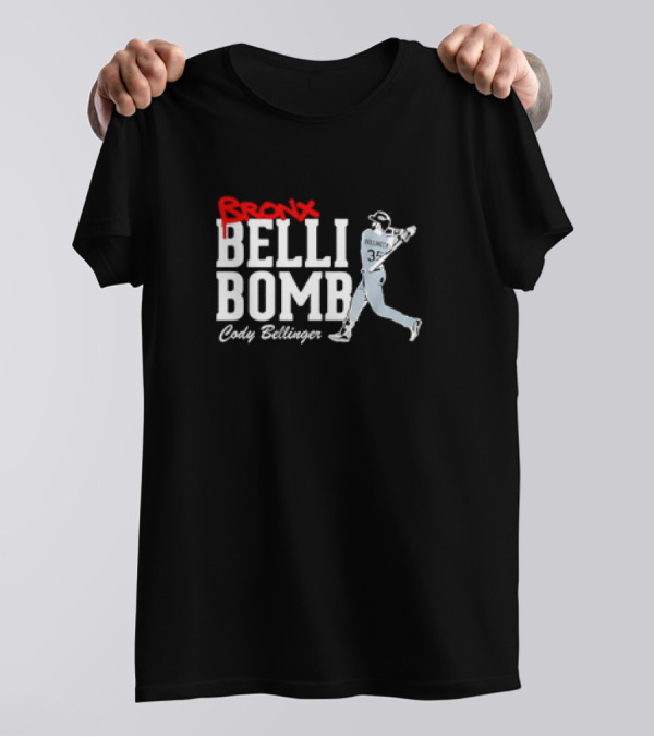 Cody Bellinger Bronx Belli-Bomb MLBPA Branding T-Shirt