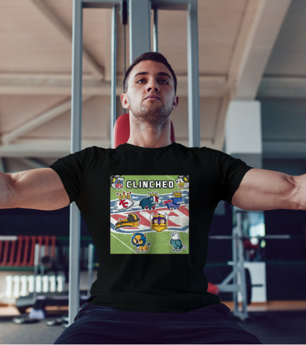 NFL 2024 Clinched AFC Team Crowns And Mascots T-Shirt