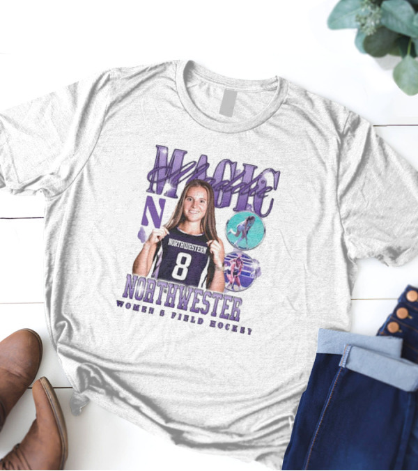 Maddie Magic Northwestern Women’s Field Hockey 8 90s T-Shirt