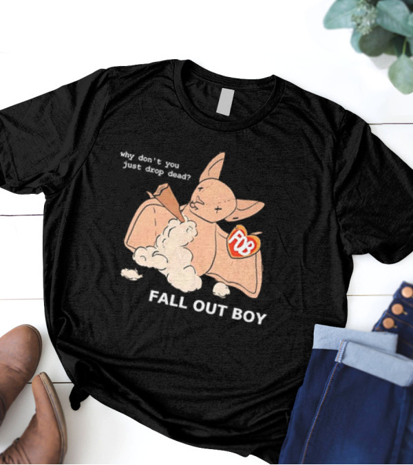 Why Don’t You Just Drop Dead Bat Fall Out Boy POB Heart T-Shirt