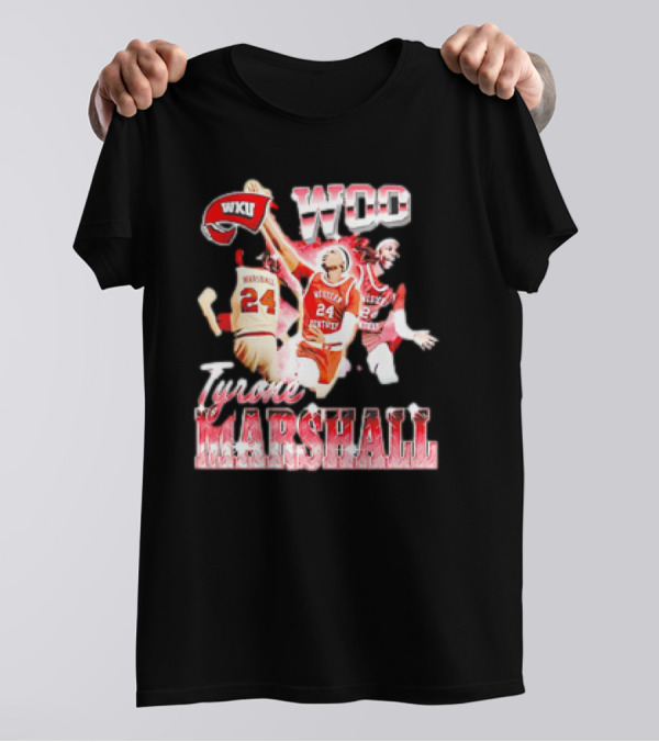WKU Woo Tyrone Marshall Western Kentucky Hilltoppers Basketball 90s T-Shirt
