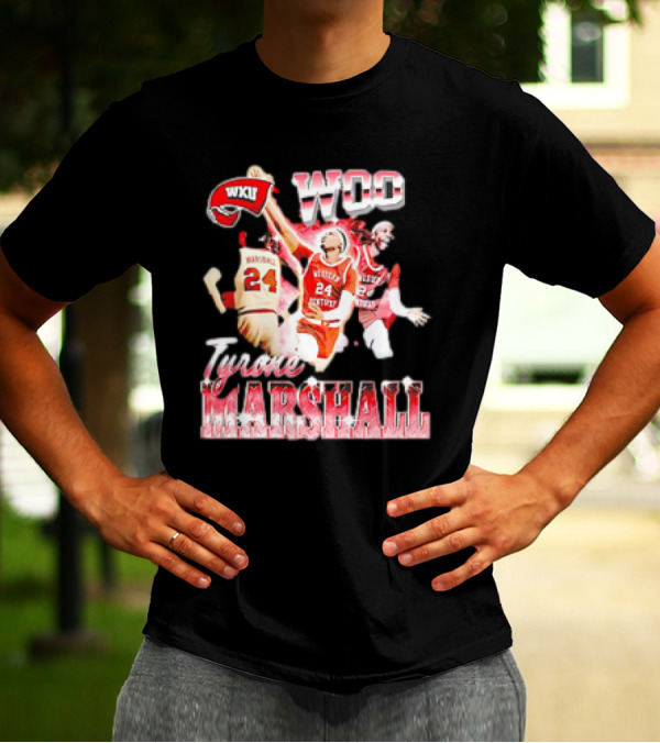 WKU Woo Tyrone Marshall Western Kentucky Hilltoppers Basketball 90s T-Shirt