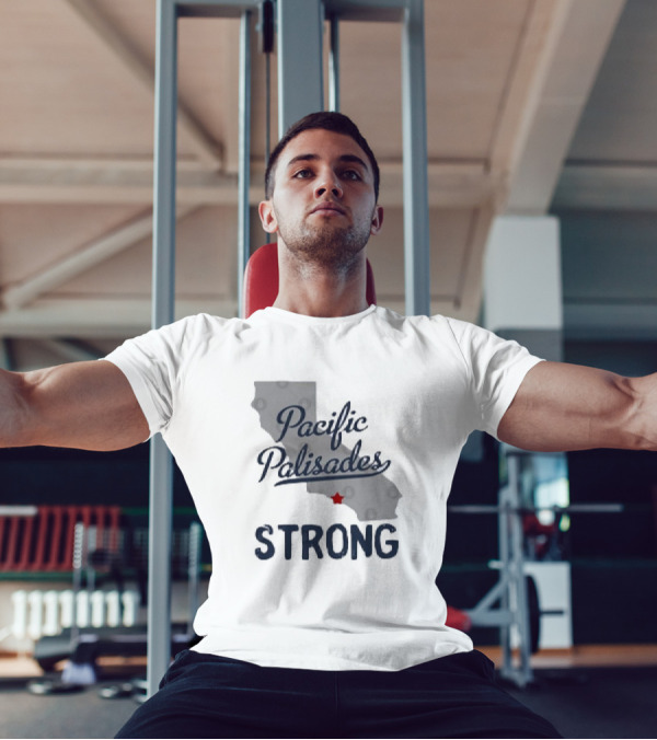 Pacific Palisades California Strong State Outline T-Shirt