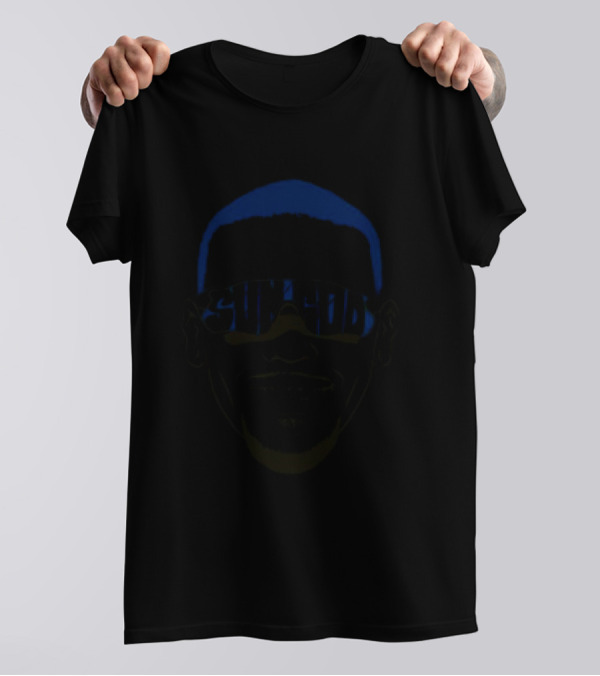 Amon-Ra St. Brown Detroit Lions Sun God Big Face Sunglasses T-Shirt